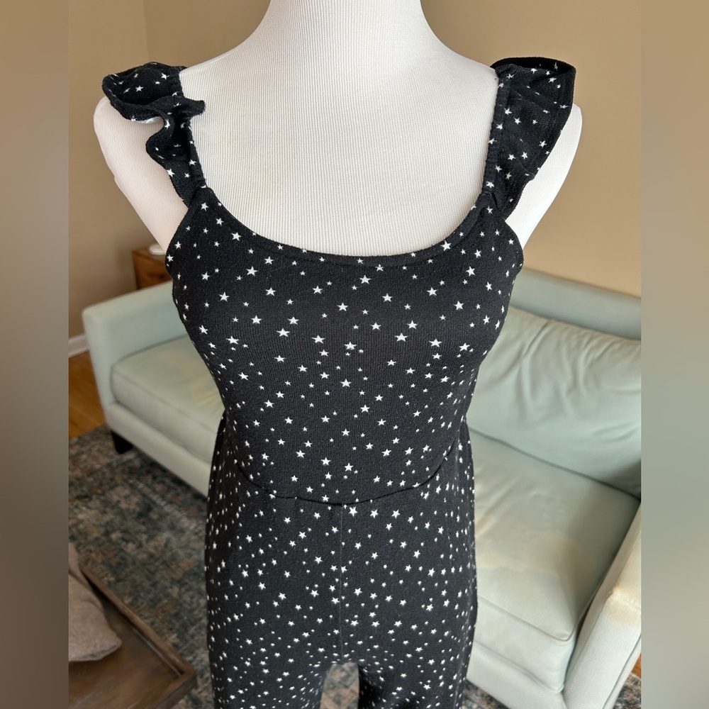 AQUA Girls Large 10/12 Star Print Jumpsuit Flare Leg Bloomingdale’s Exclusive - Picture 5 of 13